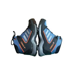 Boy's Hiking adidas Outdoor Kids Terrex Hyperhiker Mid Blue 12K